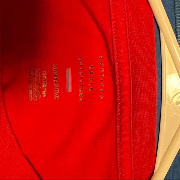 American Eagle Red and Gray Striped Tee - Picture 5 of 6